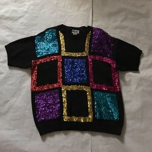 All Points By Reference Point Sequin Sweater.